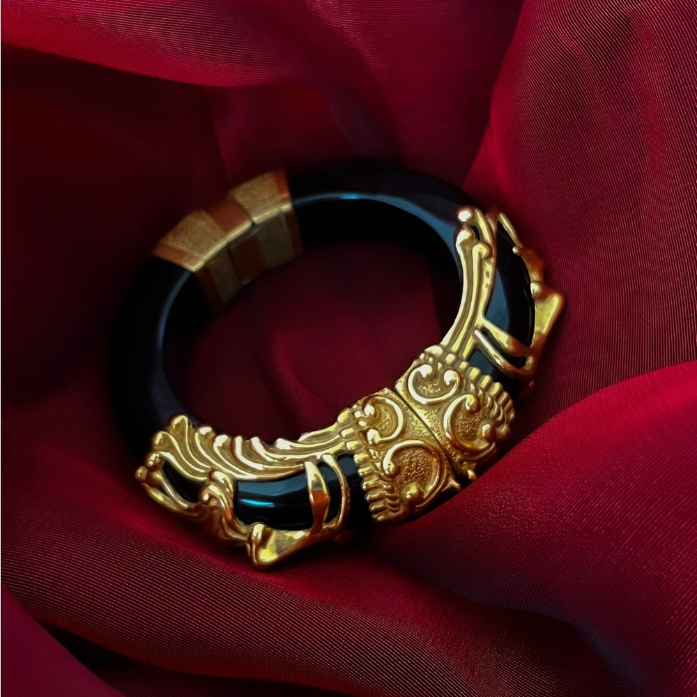 Kalinger Paris Vintage King Queen Enamel Bracelet